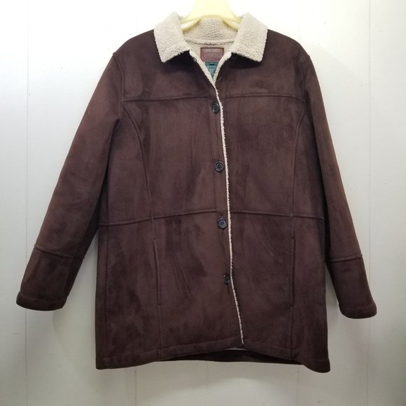 Ralph Lauren Jackets & Blazers - Ralph Lauren Brown Suede Sherpa Lined Coat L Rancher Western‎ Cosplay